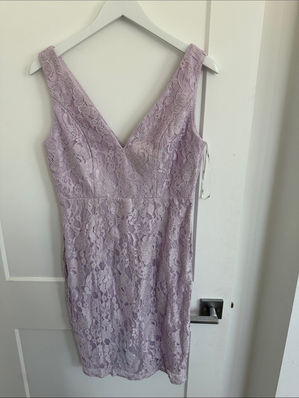 Lulu's Lavender Lace Midi Dress